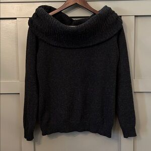 Ralph Lauren Black Label Dark Gray Cowl Neck Sweater